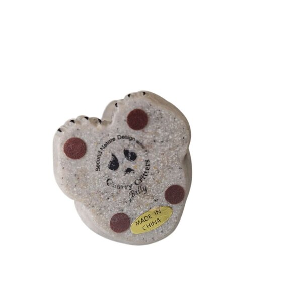 Quarry Critters Billy Bear 2000 Figurine Resin Stone Three Vintage Smile Sit - Picture 5 of 6